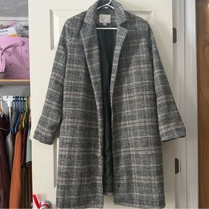 A New Day Women’s Relaxed fit Plaid Overcoat